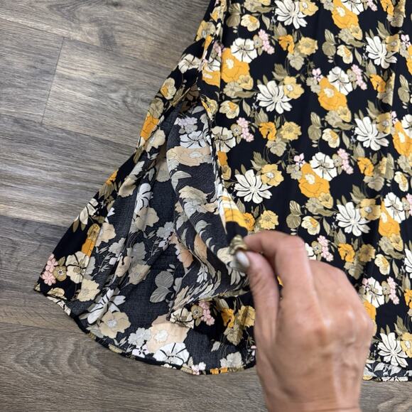 Natural Life Skirt Women XL Floral High Side Slit Maxi Floral Cottage Boho - Picture 3 of 9